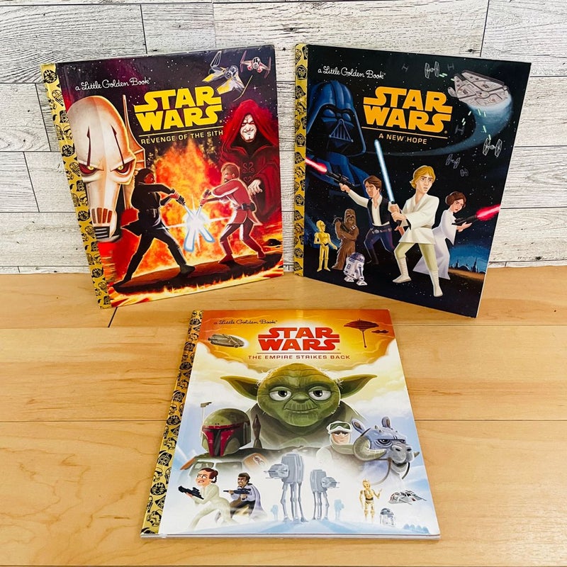 Little Golden Star Wars Bundle-Lot of 3; Revenge of the Sith, A New Hope, Empire Strikes Back 