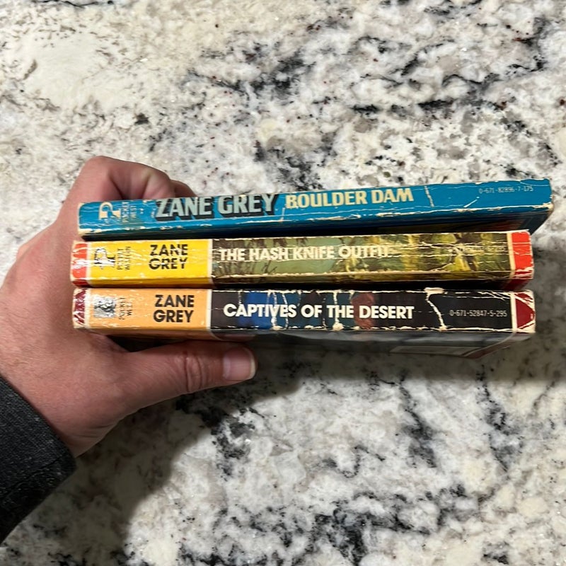 Lot of 6 Zane Grey: 3 Novels & 3 Magazines