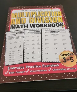 Multiplication and Division Math Workbook for 3rd 4th 5th Grades