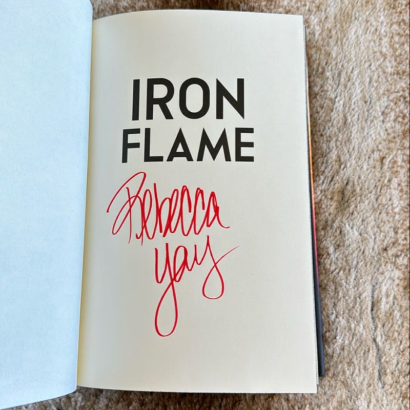 Iron Flame SIGNED! *Hand Signed First Edition First Printing* *FULL Signature* *RARE*