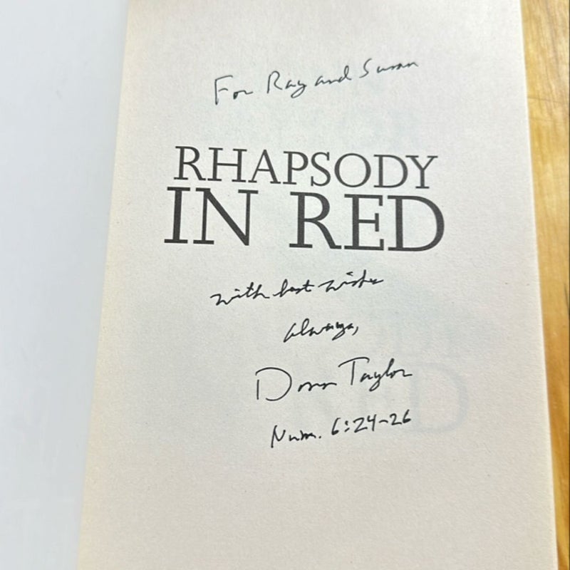 Signed Rhapsody in Red