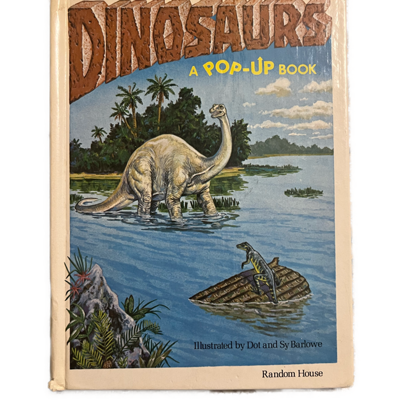 vintage dinosaurs pop up book, 1977