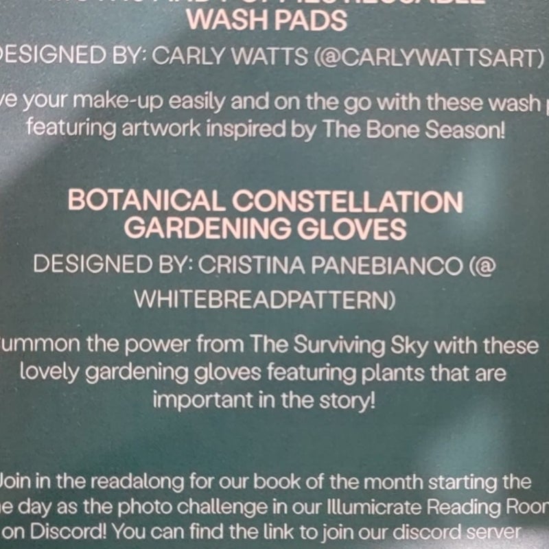 Illumicrate Botanical Constellation Gardening Gloves inspired by The Surviving Sky