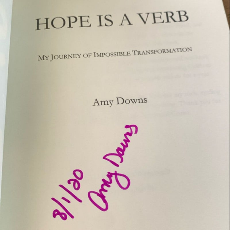 Hope Is a Verb- Signed Copy