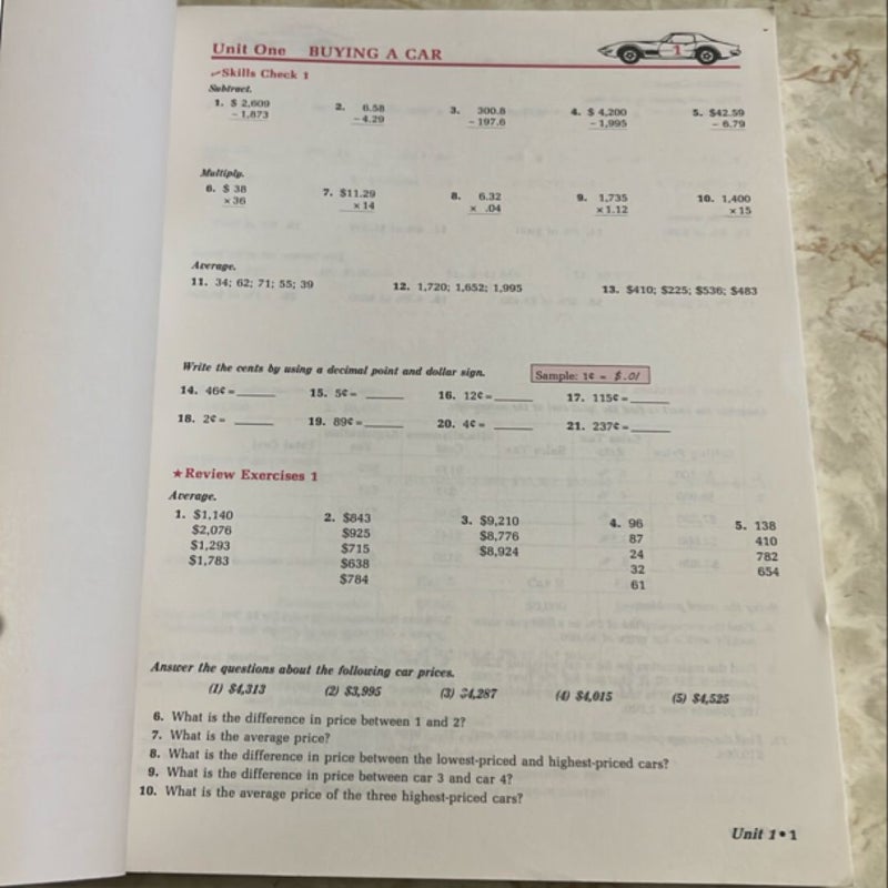 Consumer Mathematics