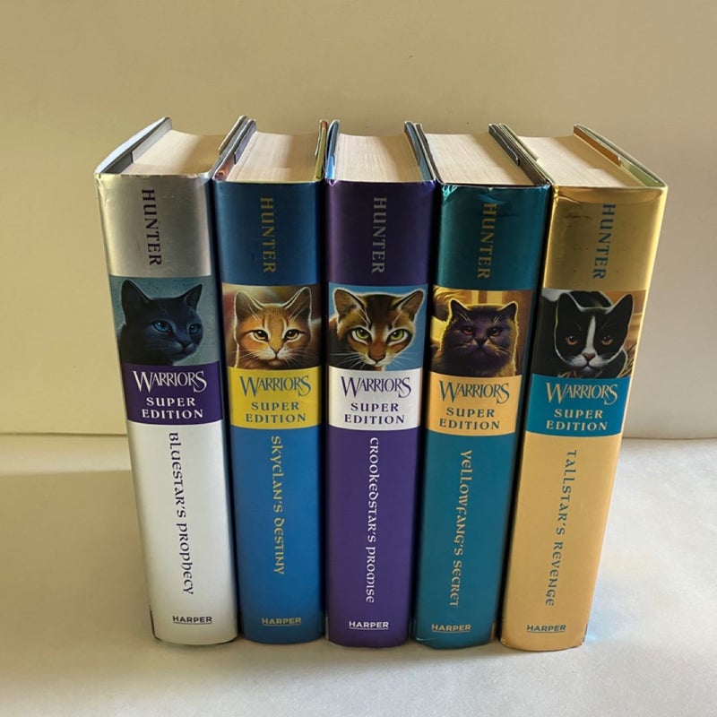 Warriors Super Edition: Bluestar’s Prophecy; Skyclan’s Destiny; Crookedstar’s Promise; Yellowfang’s Secret; Tallstar’s Revenge