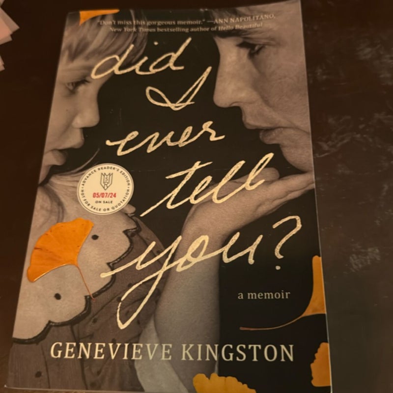 Did I Ever Tell You? (ARC)