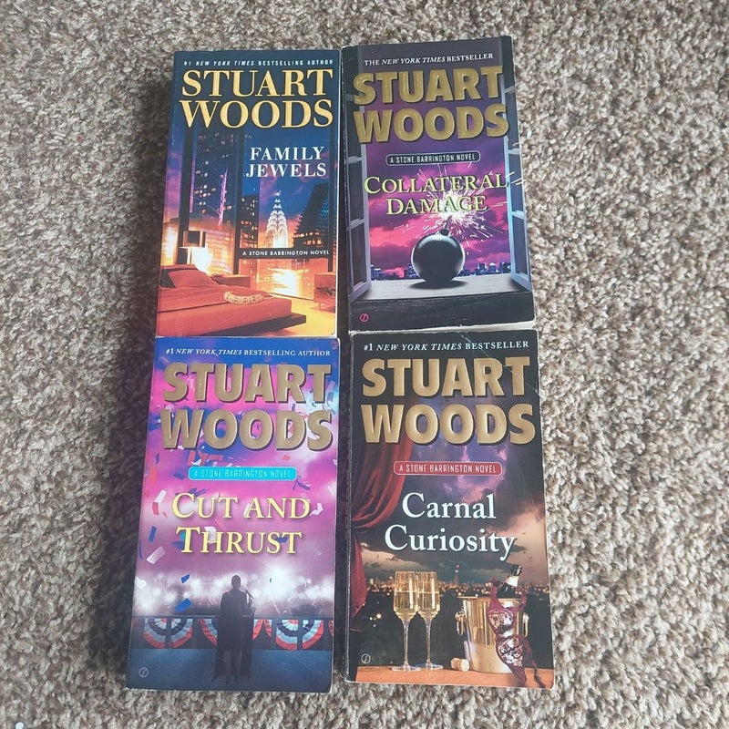 4 book lot- Family Jewels, Collateral Damage, Cut and Thrust, and Carnal Curiosity 