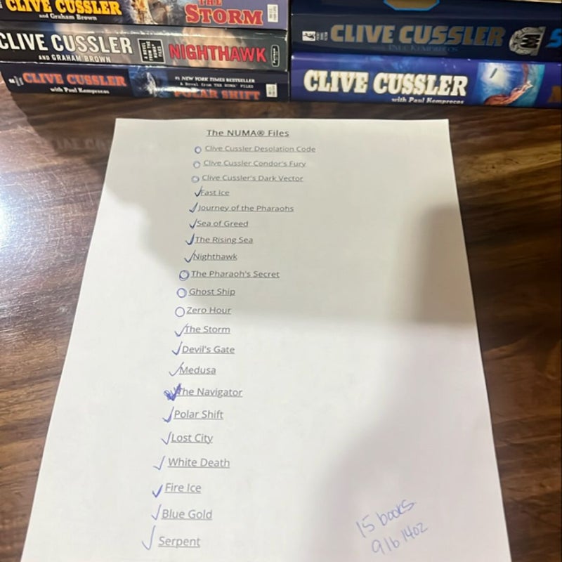 Clive Cussler - The NUMA Files (15 books) 