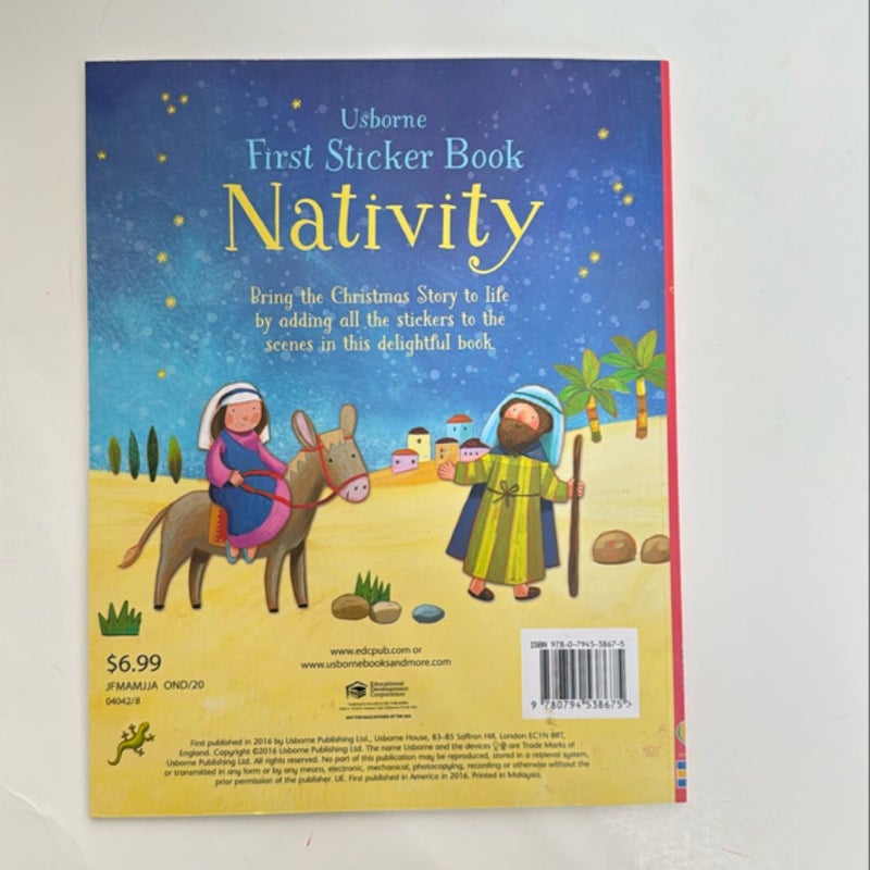 Usborne First Sticker Book Nativity by Felicity Brooks, Paperback ...