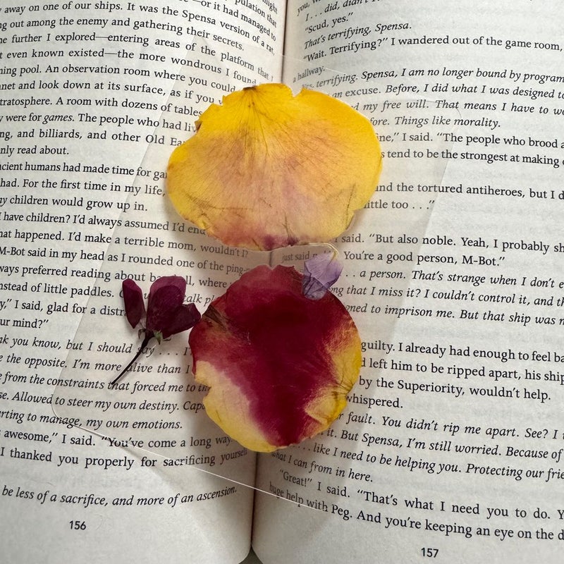 Real flower handmade window bookmark.