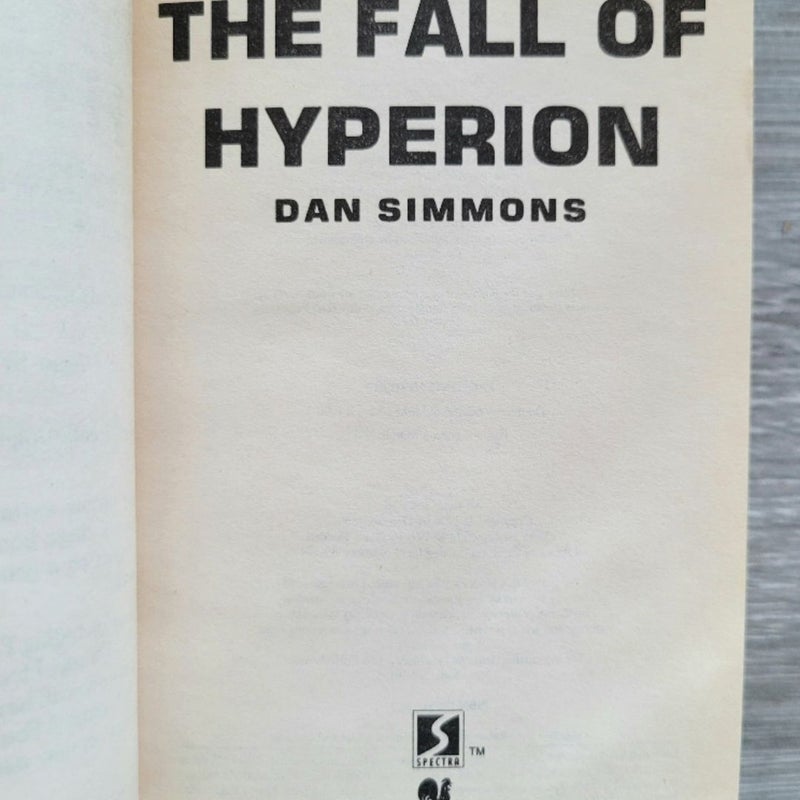 HYPERION AND THE FALL OF HYPERION LOT OF 2 BOOKS BY DAN SIMMONS 1ST EDITION 1991