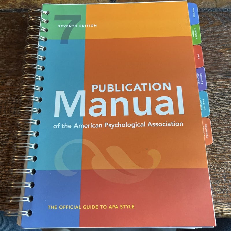 Publication Manual of the American Psychological Association