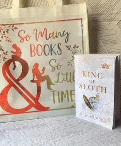 King of Sloth + Barnes & Noble book bag 
