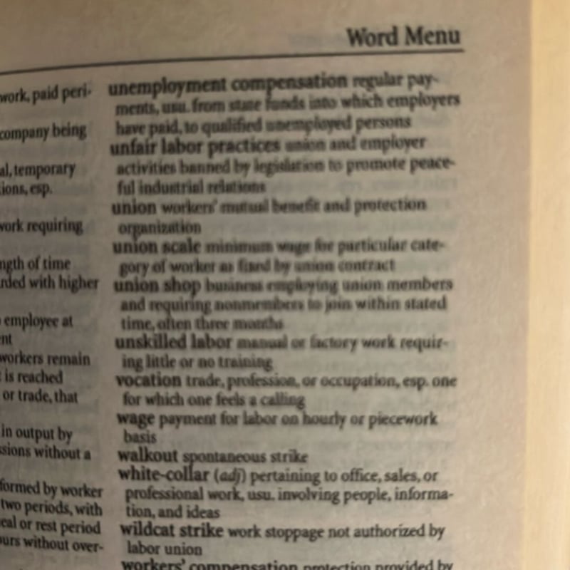 Random House Webster's Word Menu