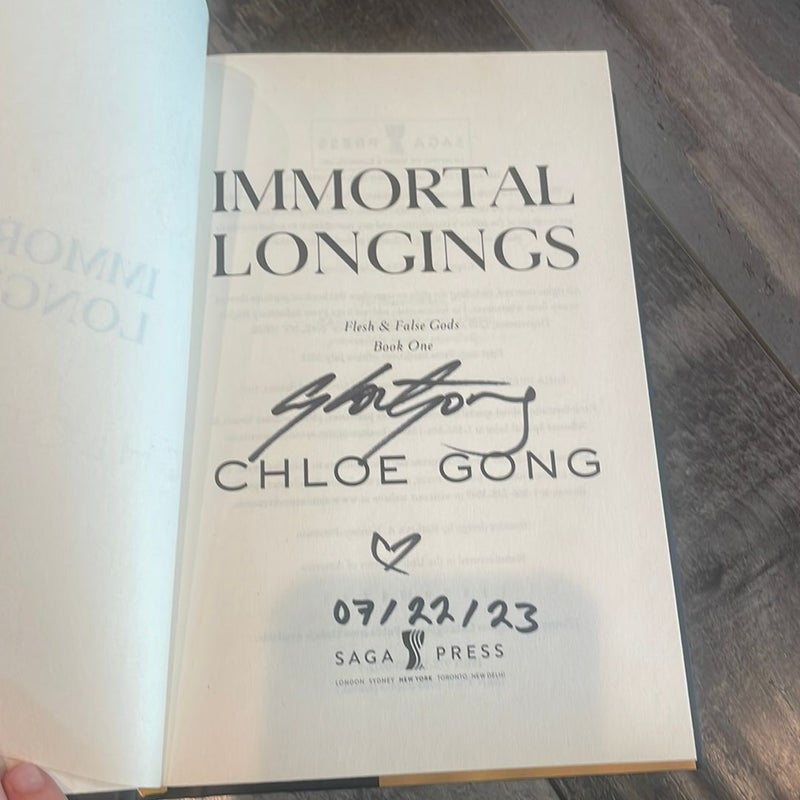 SIGNED (dated prerelease) Immortal Longings