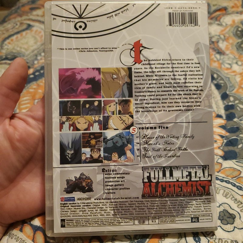 Fullmetal Alchemist - Vol. 5: The Cost of Living (DVD, 2007)