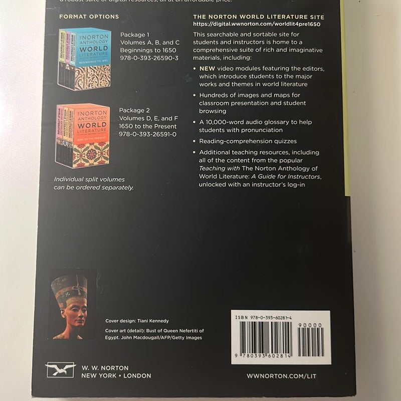 The Norton Anthology of World Literature (VOL A, B, C)
