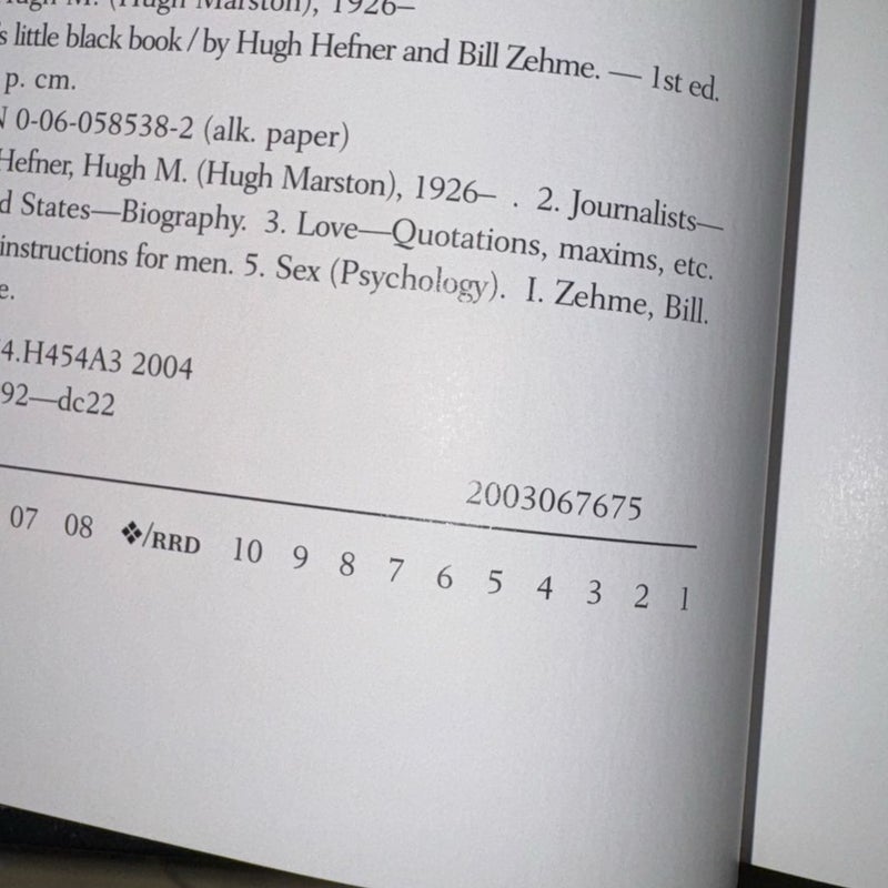 Hef's Little Black Book