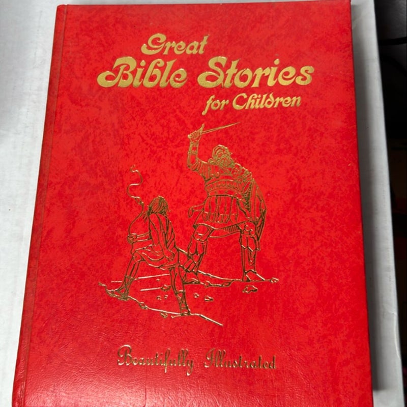 Vintage 1974 Great Bible Stories For Children Royal Publishers Large Print Illustrated Book