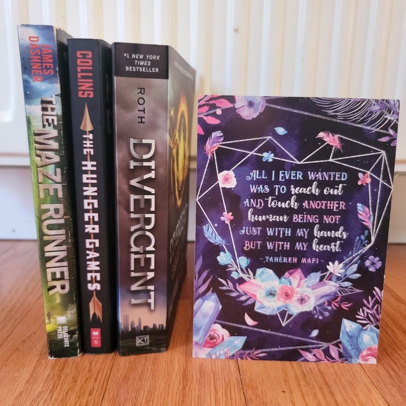 Dystopian Bundle 📚 The Maze Runner, The Hunger Games, and Divergent (includes artwork for Shatter Me)