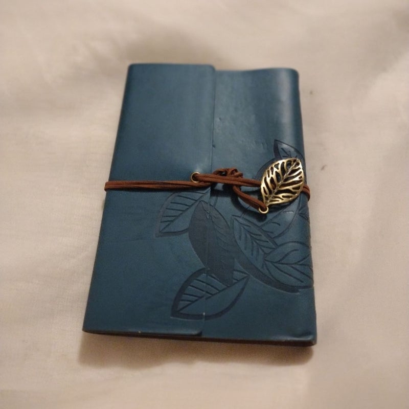 Blue Green Vintage Leather Cover Journal Notebook 