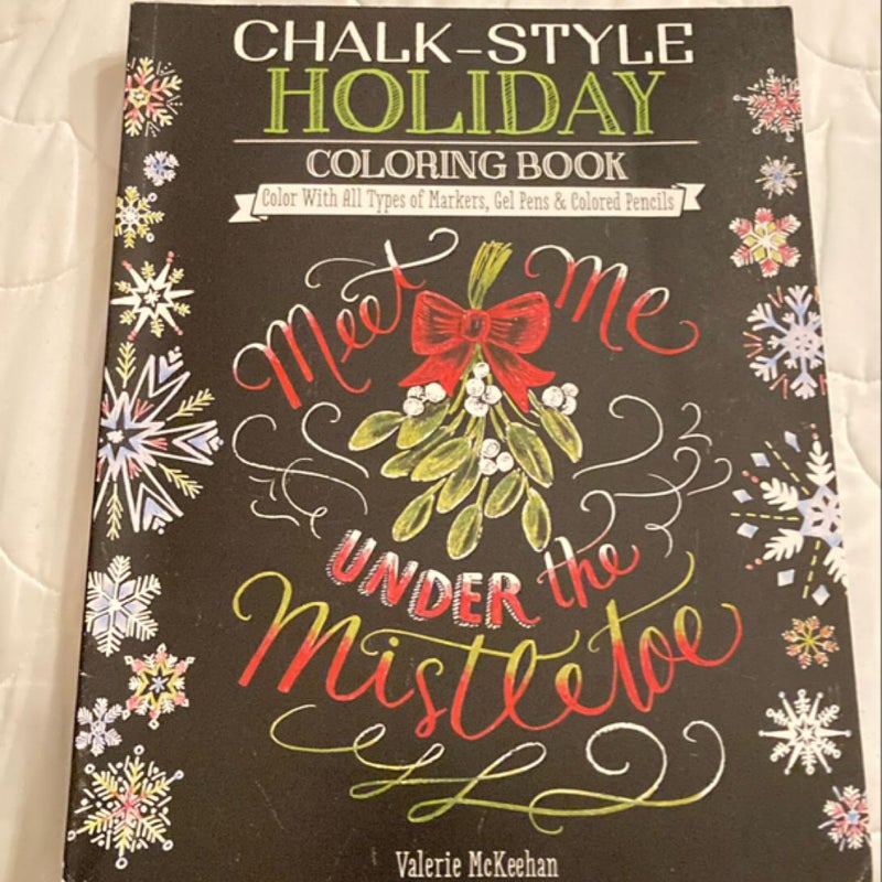 Chalk-Style Holiday Coloring Book