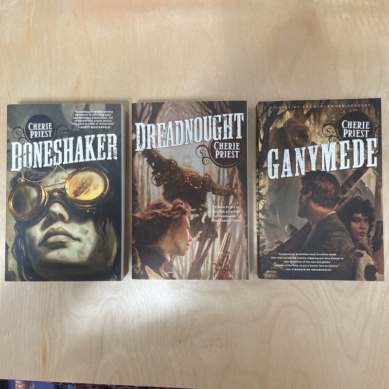 The Clockwork Century Series Books #1, 2 & 3 (Boneshaker, Dreadnought & Ganymede)