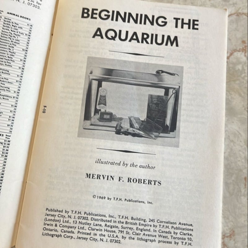 Beginning the Aquarium 