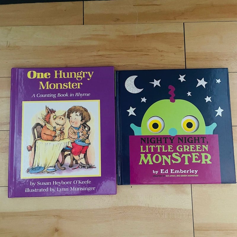 Children’s Halloween Bundle-Lot of 6; Nighty Night Little Monster (HC), One Hungry Monster (HC), The Night Before Halloween (PB), The Littlest Mummy (PB), Ghost Town Trick or Treat (PB), Splat the Cat (PB)