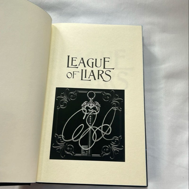 League of Liars (sprayed edges and bookplate)