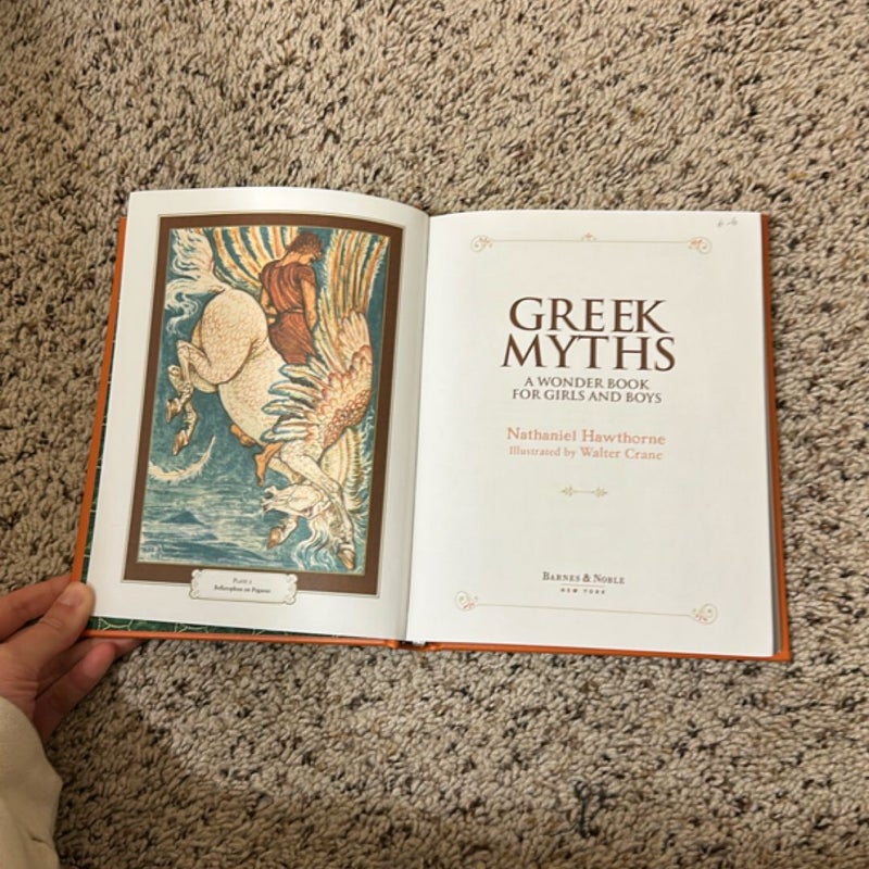 Greek Myths: a Wonder Book for Girls and Boys (Barnes and Noble Collectible Classics: Children's Edition)