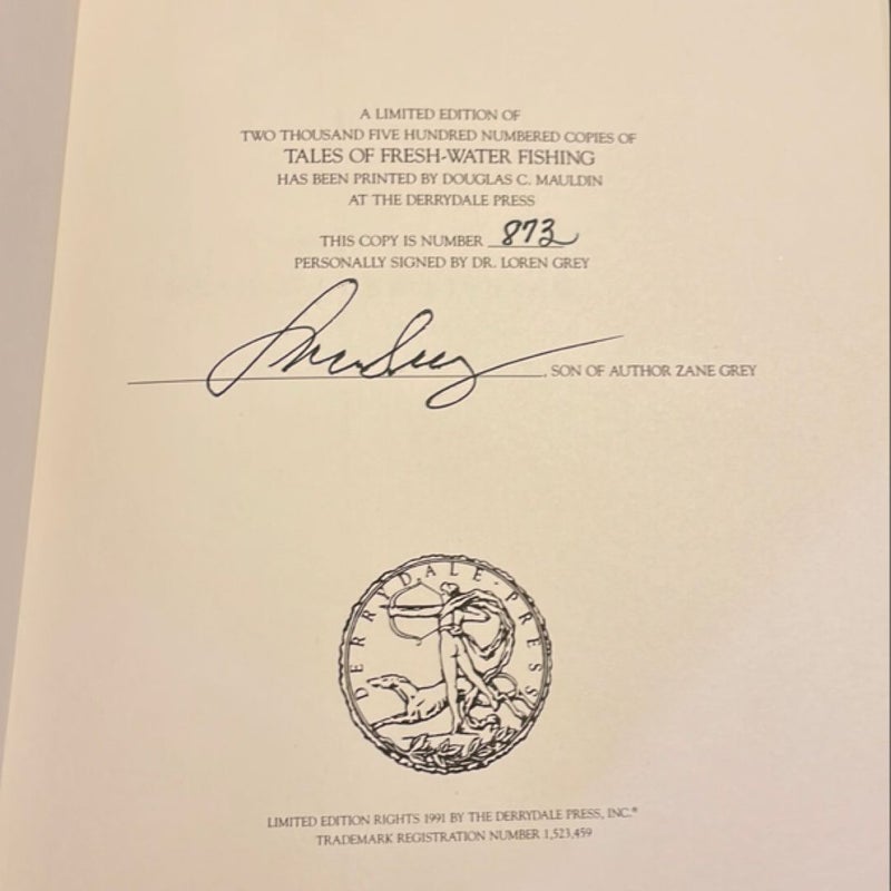 Tales of Fresh Water Fishing (1991, signed leather-bound edition)