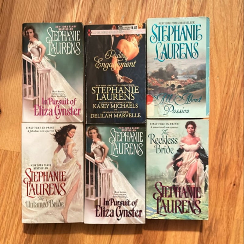 6 Stephanie  Laurens paperback books