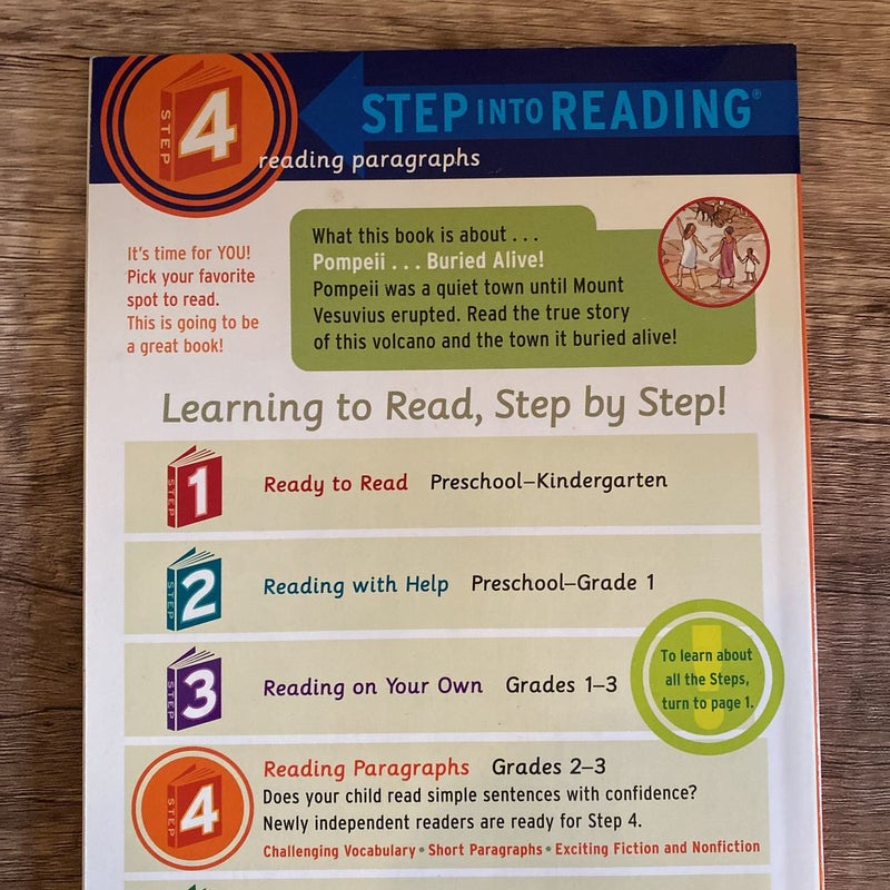 Step Into Reading Step 4 Bundle of 2: Pompeii…Buried Alive + Tut’s Mummy Lost..and Found