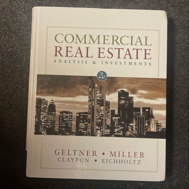 Commercial Real Estate Analysis and Investments (with CD-ROM)