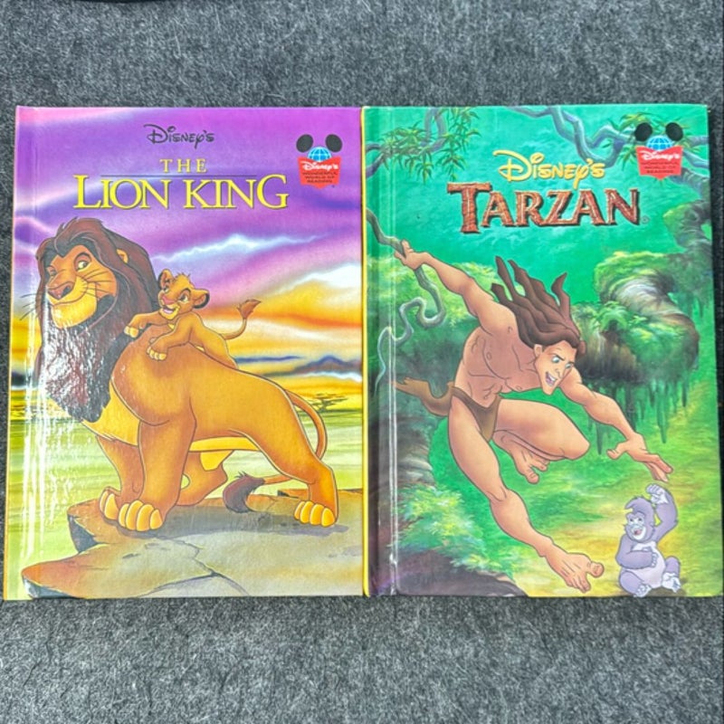 2-pack Lion King and Tarzan books