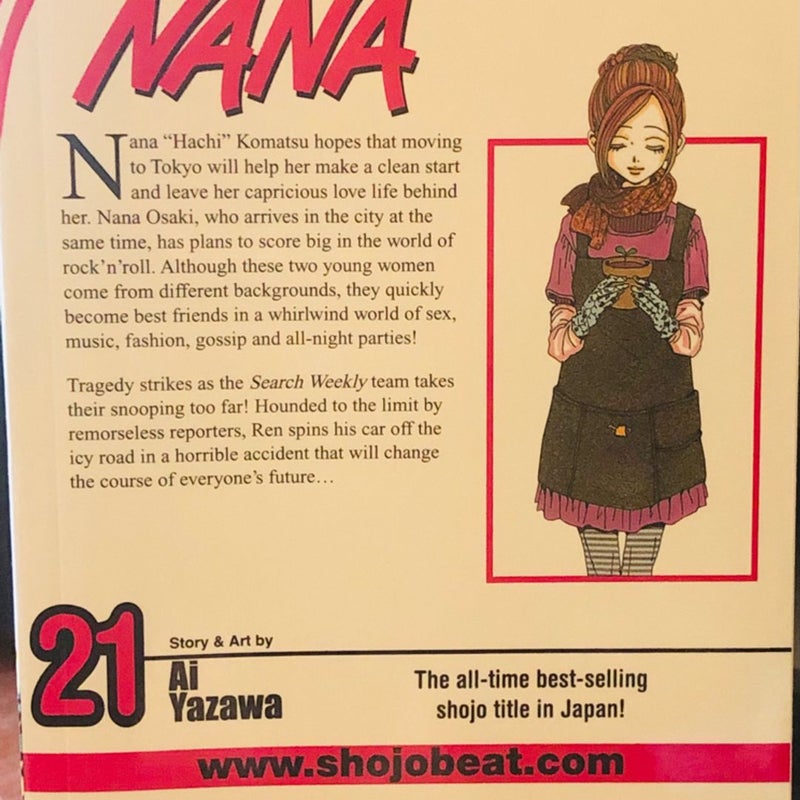 NANA Volume 21 English Manga Anime Shojo Beat VIZ MEDIA Ai Yazawa **NEW**