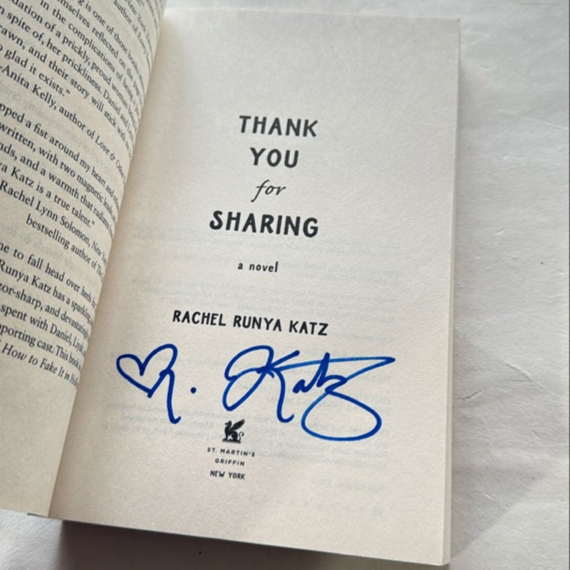 Thank You for Sharing - signed