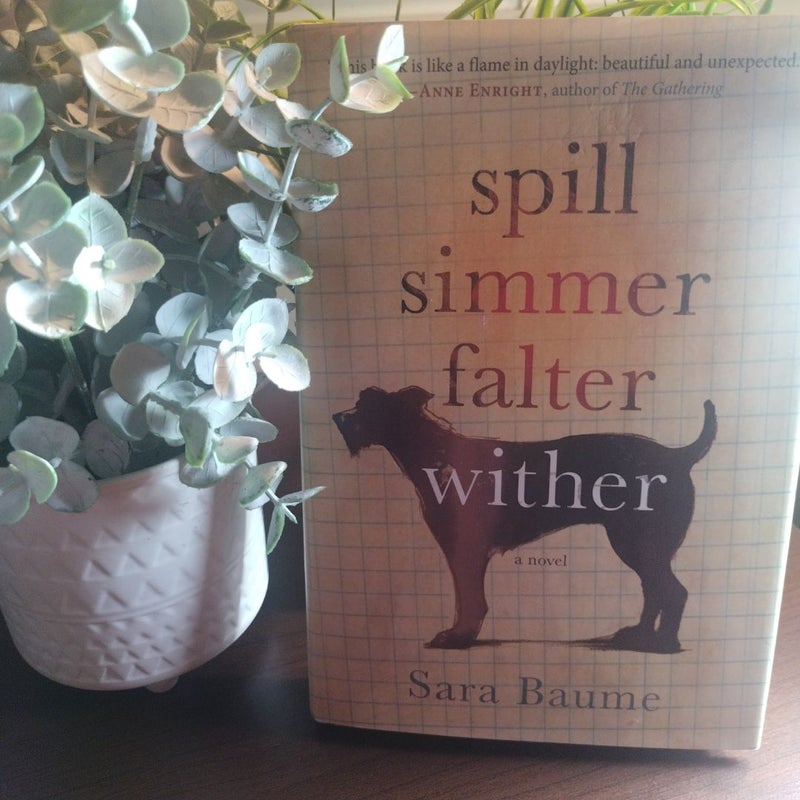 Spill Simmer Falter Wither