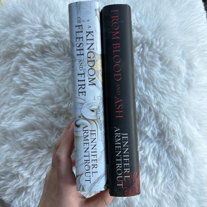 Two Hardback Books: From Blood and Ash + Kingdom of Flesh and Fire