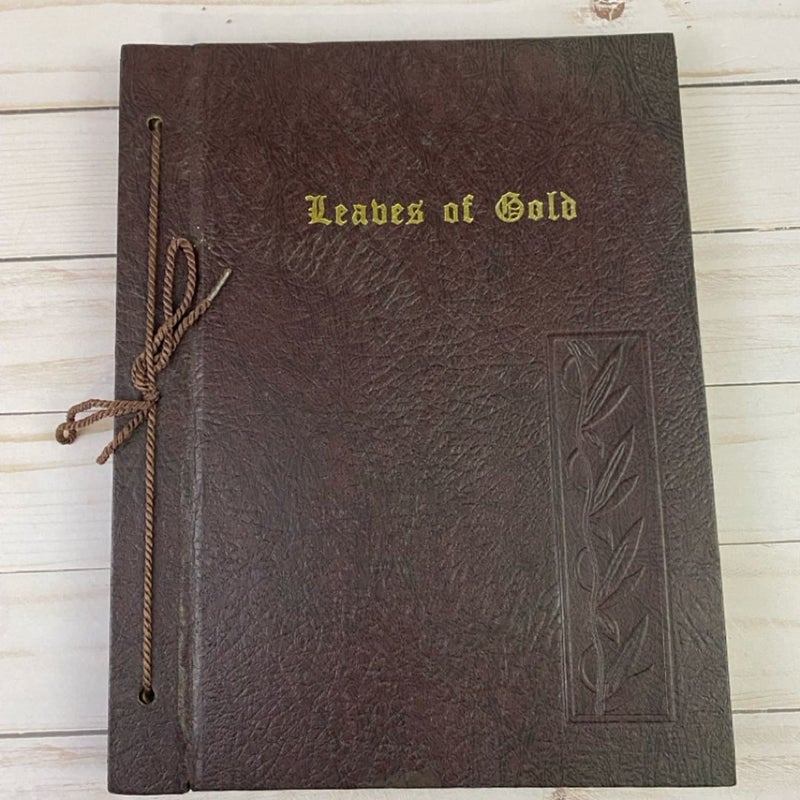 1948 Leaves Of Gold Book by Clyde Francis Lytle Leather Prayer Inspiration