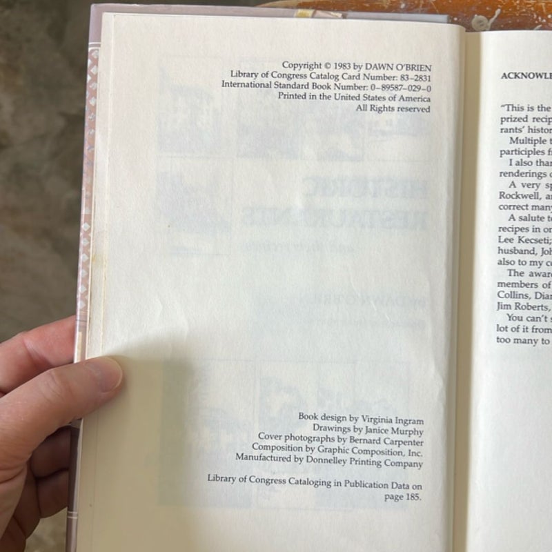 (1983) North Carolina's Historic Restaurants and their Recipes