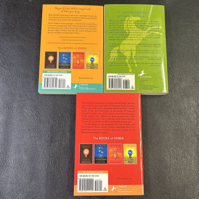 The City of Ember Books 1-3 paperback bundle