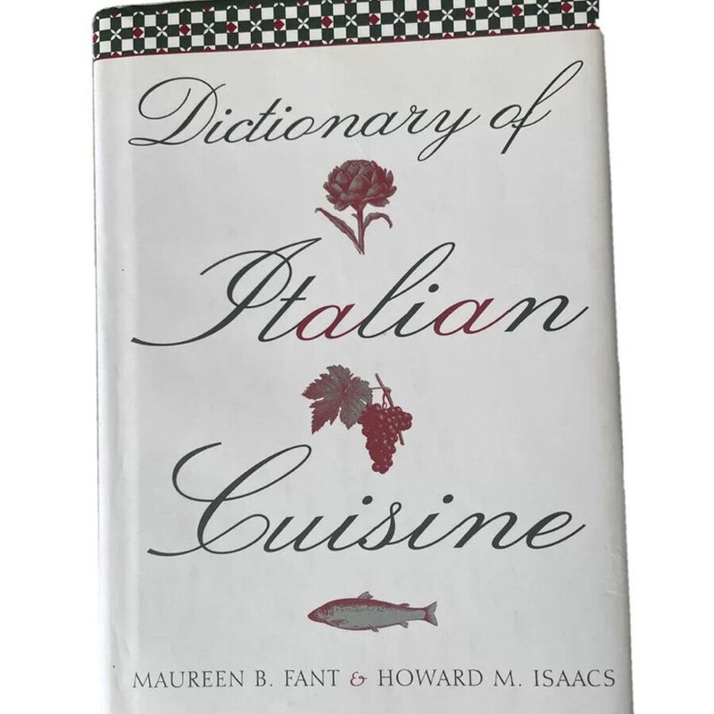 Dictionary of Italian Cuisine Hardcover Book (Signed?) 