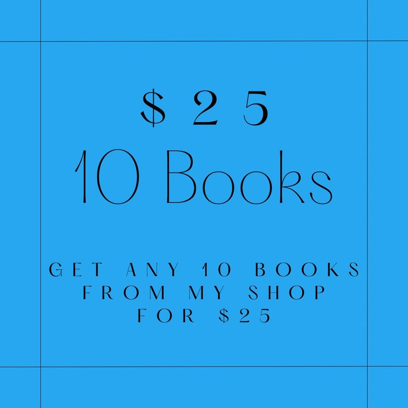 10 Books for $25