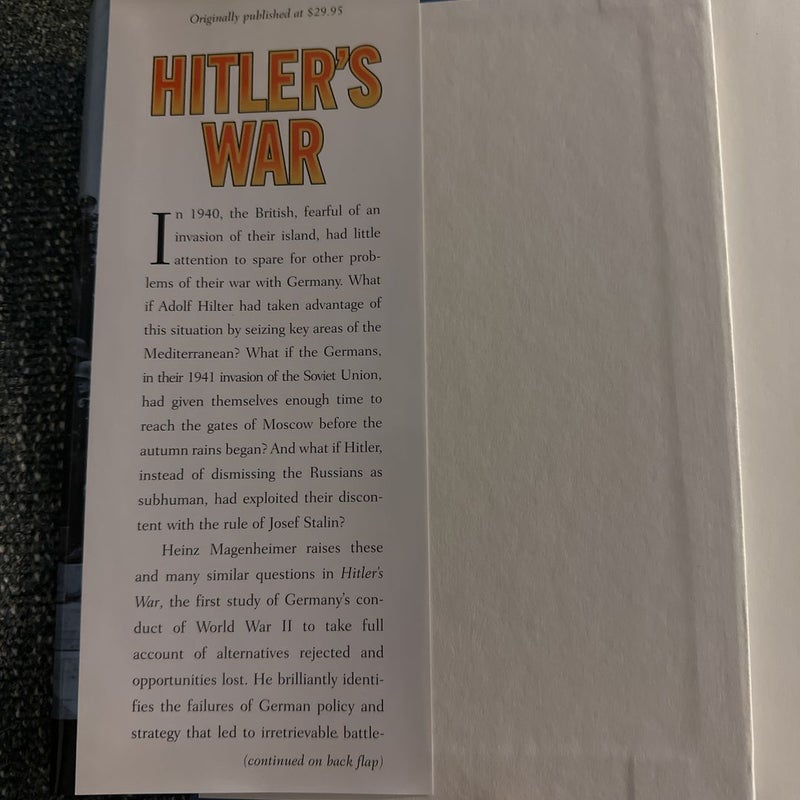 Hitler’s War
