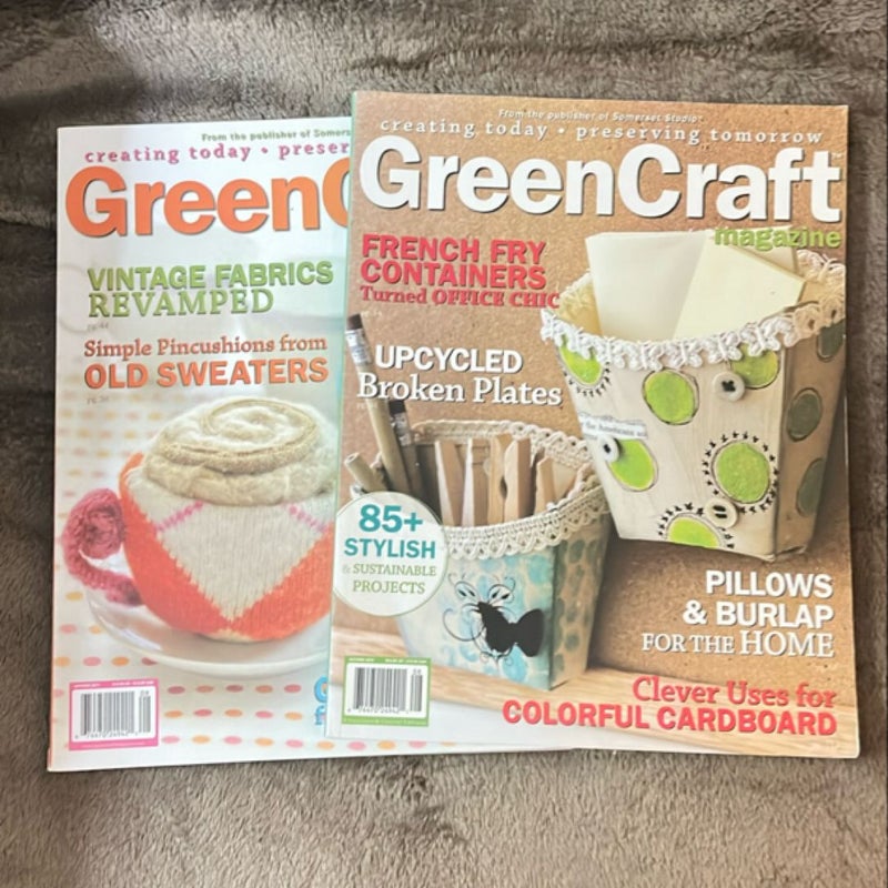 2 Somerset Studio Greencraft magazines 