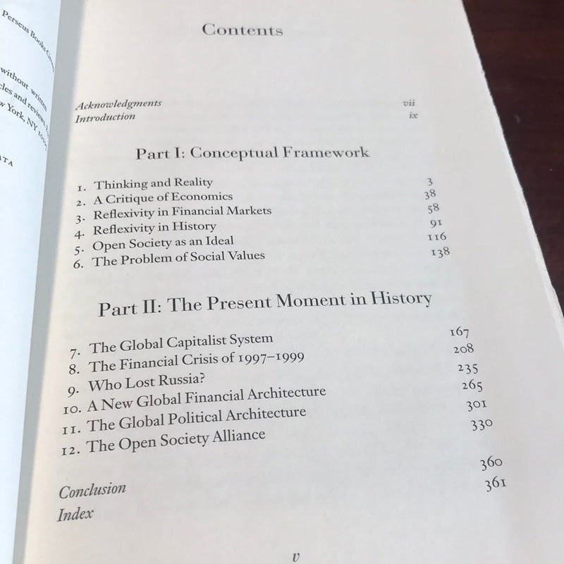 1st ed./1st * Open Society Reforming Global Capitalism Reconsidered