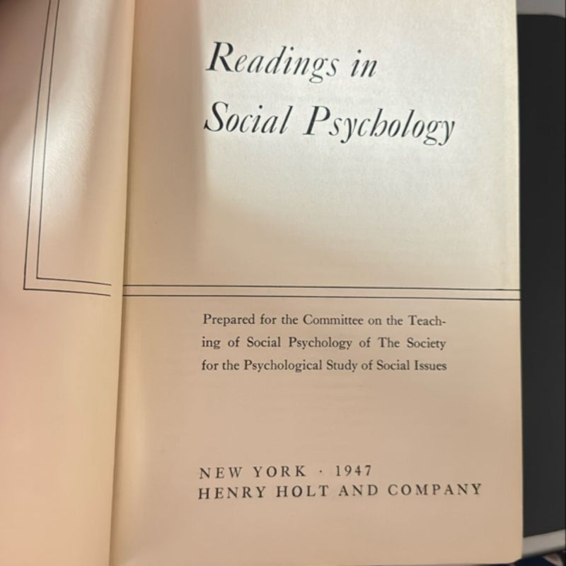 Readings on Social Psychology